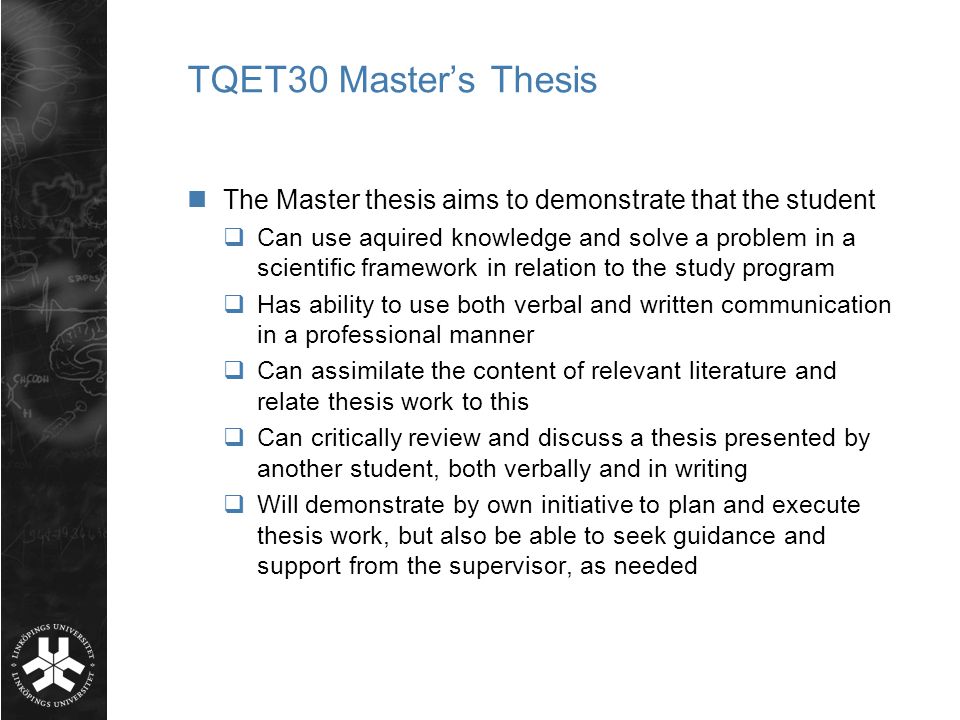Master thesis digital communication course